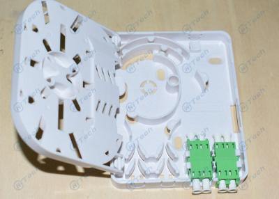 China Mini FTTH Splitter Box 1-4 Cores White Color With Big Arc Cable Manager for sale