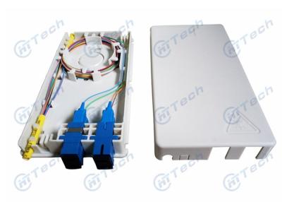 China Weight 110g FTTH Splitter Box 2 Ports 4 Cores ABS Material Wall And Table Available for sale