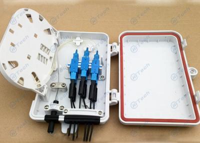 China Indoor 6 Cores Fiber Optic Splitter Box 6 Ports For Connected FTTH Drop Inside Cables for sale