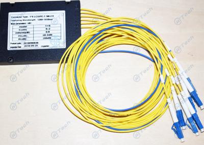 China LC Fiber Optic PLC Splitter 1 X 6 For Optical Fiber Communication Systems for sale