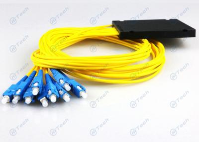 China Good Direction 1x8 Optical Splitter , ABS PLC Splitter With SC Upc Connector Out 2.0mm Cable for sale