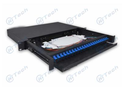 China Sliding 24 Port Wall Mount Patch Panel Weight 4.8Kg With 24 Cores ODF Adapter for sale