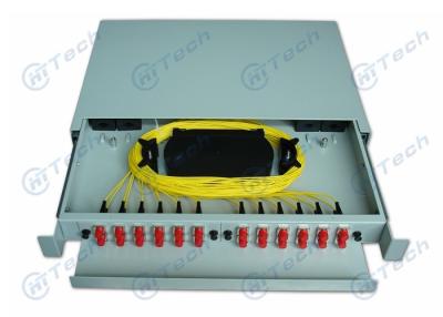 China 48 Cores FC ODF Fiber Optic Patch Panel Slidable Type With Aluminum Sliding Fittings for sale