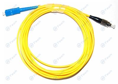 China SC - FC Fiber Optic Jumper / Fibre Optic Patch Leads Single Mode Simplex for sale