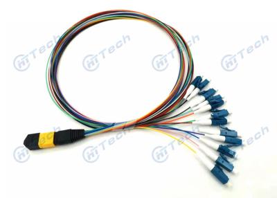 China Female Type Singlemode LC-MPO Fiber Optical Jumper Cord MTP MPO-LC Cable SM MM for sale