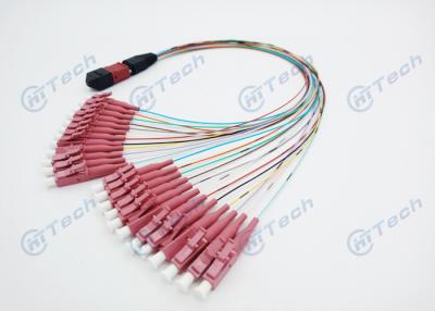 China 40G MPO MTP Patch Cord MPO-LC 24F Fanout 0.9mm Telcordia GR-326 Core IEC Standard for sale