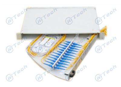 China 19 Inch 1U 24 Port Fiber Optic Patch Panel Wall Mounted Cold Rolling Steel Material for sale