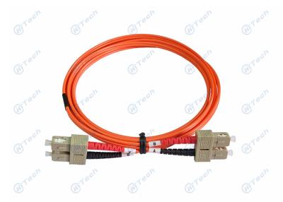 China Duplex Fiber Optic Patch Cord SC SC Multimode 0.35dB Insertion Loss IEC Standard for sale