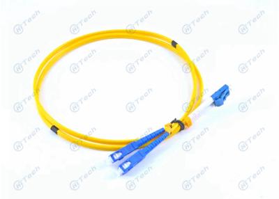 China SC LC Single Mode Fiber Optic Patch Cord Duplex FTTH FTTB FTTX Network Application for sale