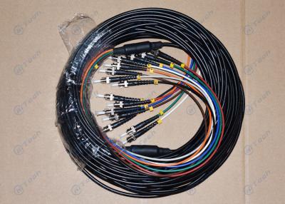 China Armored Fiber Optic Patch Cord , 8 Cores Multimode Fiber Optic Patch Cables for sale