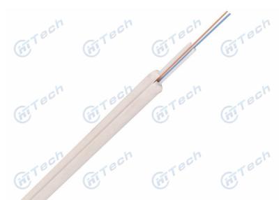 China FTTH 1 2 4 Core Fiber Optic Drop Cable G657A1 Reinforced Plastic Strength for sale