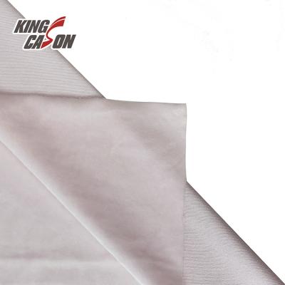 China Breathable Kingcason Textile Fabric Spandex Super Soft Fleece Fabric Light Pink Color for sale