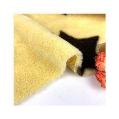 China Auto Upholstery KINGCASON Warm Skin-friendly Dye Printing One Side Brush Rabbit Faux Faux Fur For Carpet/Clothing/Upholstery for sale