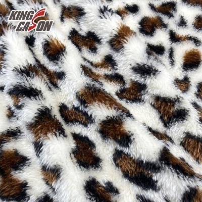 China Anti-static High Quality Furry Kingcason Print Arctic Plush Fleece Fabric For Throw Blanket for sale