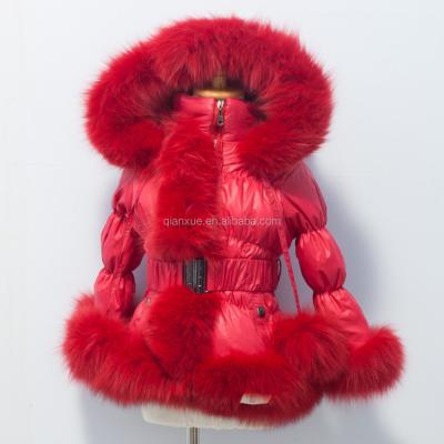 China New Fashion Breathable Winter Stripper Jacket For Kids Real Fur Trim Kid Down Coat Kids Class Kobieta Popular Kurtka Outwear for sale