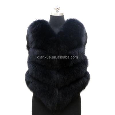 China Breathable Luxury Real Fur Vest Coat Fox Fur Coat Jackets Winter Women Warm Fur Vest for sale