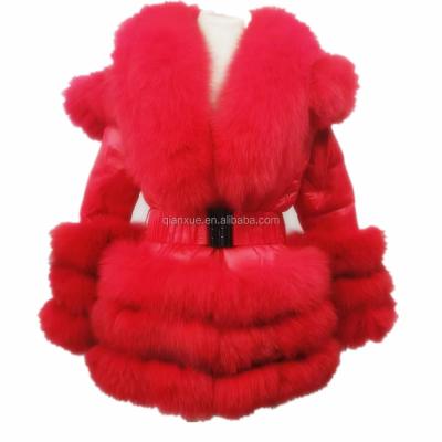 China Fashion Wholesale Price Winter Breathable Jacket For Kids Casual Luxury Kid Size Kid Stripper Jacket Mujer Chaqueta With Real Fur Coat for sale