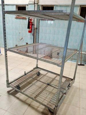 China H1900mm Greenhouse Staging Shelves , ISO Danish Plant Trolley for sale