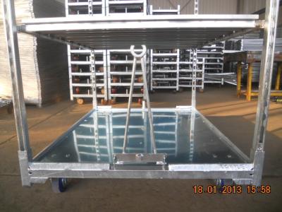 China Hot Galvanized Plant Nursery Trolleys For Flower Capacity 500kg-1000kg for sale