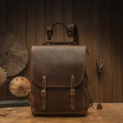 China kaukko custom leather wholesale fashion waterproof vintage men's travel backpack men's travel backpack outdoor casual bags for sale