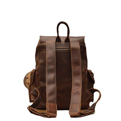 China Daily Faux Business College Anti-theft Waterproof Leather Rucksack Customize Make PU Canvas Leather Laptop Backpack for sale