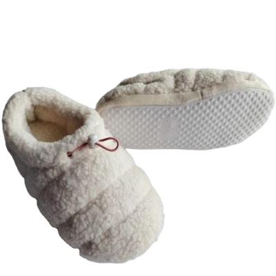 China Fashion Trend New Popular Household Custom Color Keep Warm Tpr Soft Flat Sole Women Winter Indoor Cotton Slipper for sale