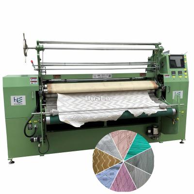 China Chemical Fiber Fabric HuaEn Bamboo Zigzag Pleats Machine Electronic Textile Loom HE-217-T Fabric Velvet Pleated Machine Jacquard Braiding Machine for sale