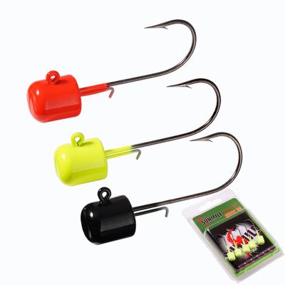 China New Strong Ned Leadhead Hooks Perch Hooks Soft Groundbait Pit Fishing Hooks Black 2g3.5g5g7g for sale