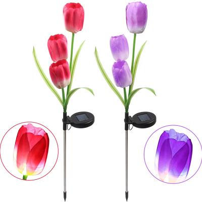 China Yard Garden / Lawn / Villas / Park Estate Using Low Price Out Door Solar Lights Garden Solar Tulip Lamp for sale