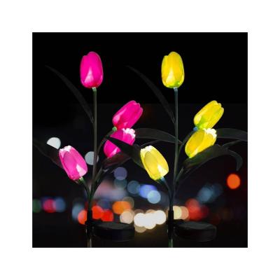 China Yard Garden/Lawn/Villas/Park Light Customized Tulip Garden Led Solar Light Garden Ornament Wholesale Good Quality for sale