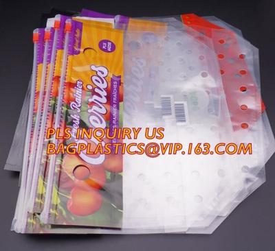 China fresh cherries packaging bags with carrier handle, Pack Grape/cherry/Fresh Fruit packaging/Vegetable food Packaging Bag for sale