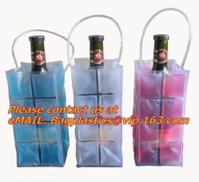 China Promotional PVC cooler bag for wine, Custom Refillable Travel Plastic Pvc Bottle Ice Tote Red Wine Cooler Bag As Gift Wh for sale