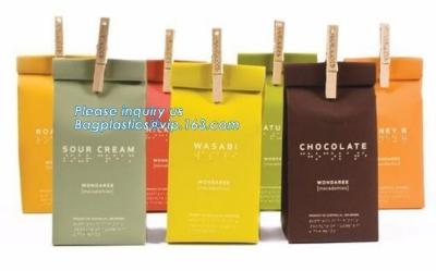 China ECO Friendly Bread Paper Bag/Snack Food Packaging/Brown Kraft Paper Bags,Print Logo Cloth Foods Bread Packaging Brown Kr for sale