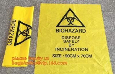 China plastic biohazard medical waste bag, Biohazard Bag, Medical Waste Bags, Clinical Waste Bags LDPE medical plastic ziplocK for sale