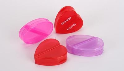 China one week 28case plastic spring pill container travel pill case, one day 4case heart shape pill container pill case medic for sale