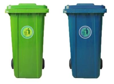 China 240LCustom plastic garbage bin for outdoor use, Large capacity 660 liter plastic garbage four-wheeled cart with lid bin for sale