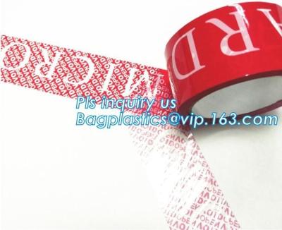 China Tamper Proof Security Seal Tape Warranty Void Tape,hidden message OPENVOID/VOID tamper evident security tape bagease for sale