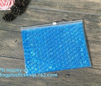 China Reclosable Reusable Packing Bubble Zipper bag, High Quality Reusable Packing Slider bubble bag, Reused Pink Bubble Zippe for sale