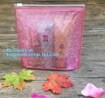 China Bubble Ziplock Bag, Low Price Poly Slider Bubble Bag, Reclosed Black Foil Bubble Zipper Bag, customized Slider bubble ba for sale