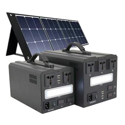 China OEM Custom Outdoor Battery Banks 500W 1000w 600w 1200W 1500W 220V 300W 568wh Portable Wireless Power Charging Station with Solar Panel Generator for sale