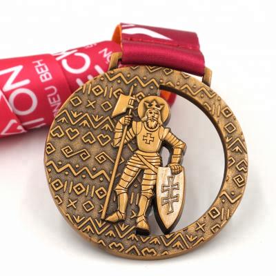 China China Manufacturers Gold White Custom Sports Marathon Religious Running Medal Bicycle Medal Medals for sale