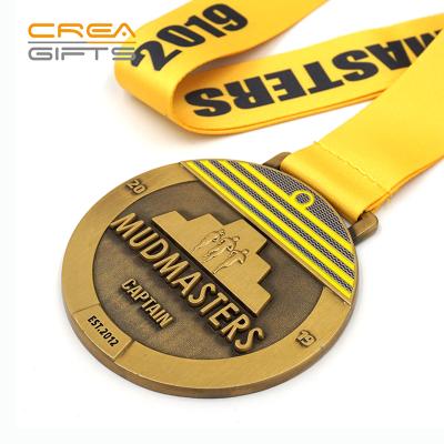 China China China Manufacturer 3d Designs Custom Sports Award Medals Marathon Running Medal With Ribbon for sale