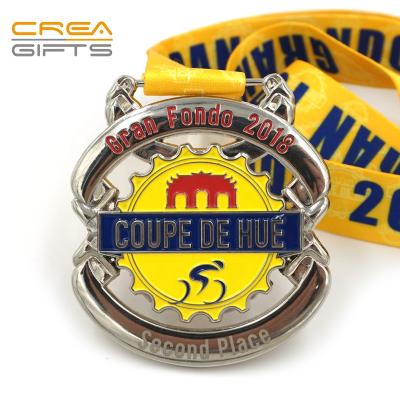 China China Manufacture Custom High Quality Cheap Price Souvenir Sport Metal Zinc Alloy Plating Running Medal for sale