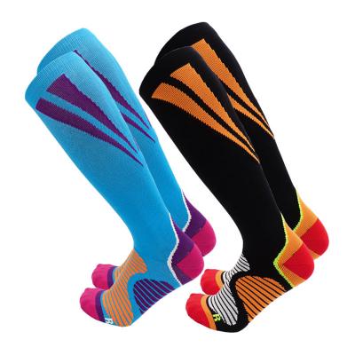 China Wholesale Colorful Famous Colorful Knee High Cotton Crew Novelty Brands Sublimation Manufacturer Sports Socks Breathable Running Winter for sale