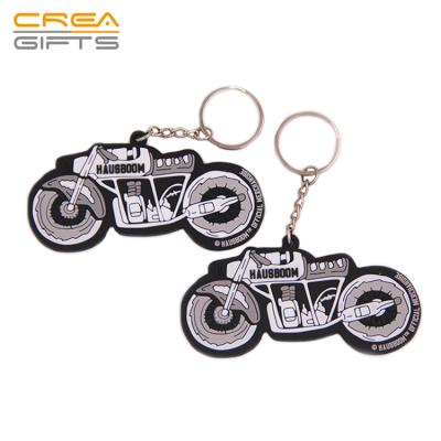 China PVC 2D chain 3d promotion/advertising/gifts/sneakers keychains wholesale souvenir soft rubber tazer mini bike with link chain for sale