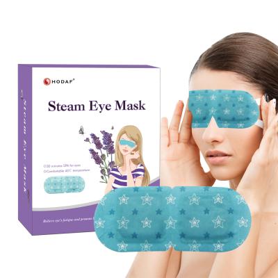 China Dark Circles Lavender Rose Chamomile Heating Eye Mask Eye Massager Fatigue Relief Travel Sleep Eye Patch for sale