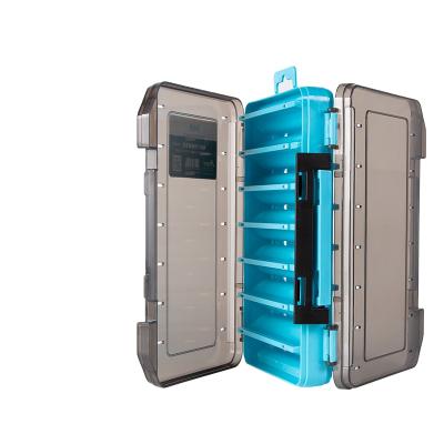 China Fishing Tackle Box Translucent Portable Hard Plastic Case Storage Gear Lure Rigid Tackle Box With Double Face Tackle Boxes for sale