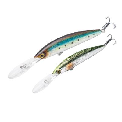 China Fishing Long Lip Minnow Fishing Lure 120mm/20g Bait Counterweight Design Fishing Artificial Hanging Lure for sale