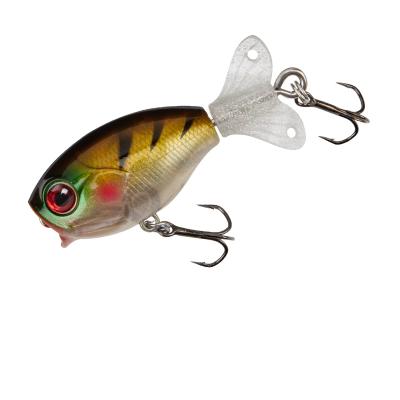 China Fishing Lure Gear Unmounted New Design Colorful Micro Hard Lure Sea Fishing Coarse Lie Plopper Bait Fishing Lure 9g 3.5cm for sale