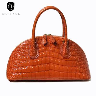 China Hot Selling Real Genuine Crocodile Skin Leather Crocodile Leather Handbag For Women for sale